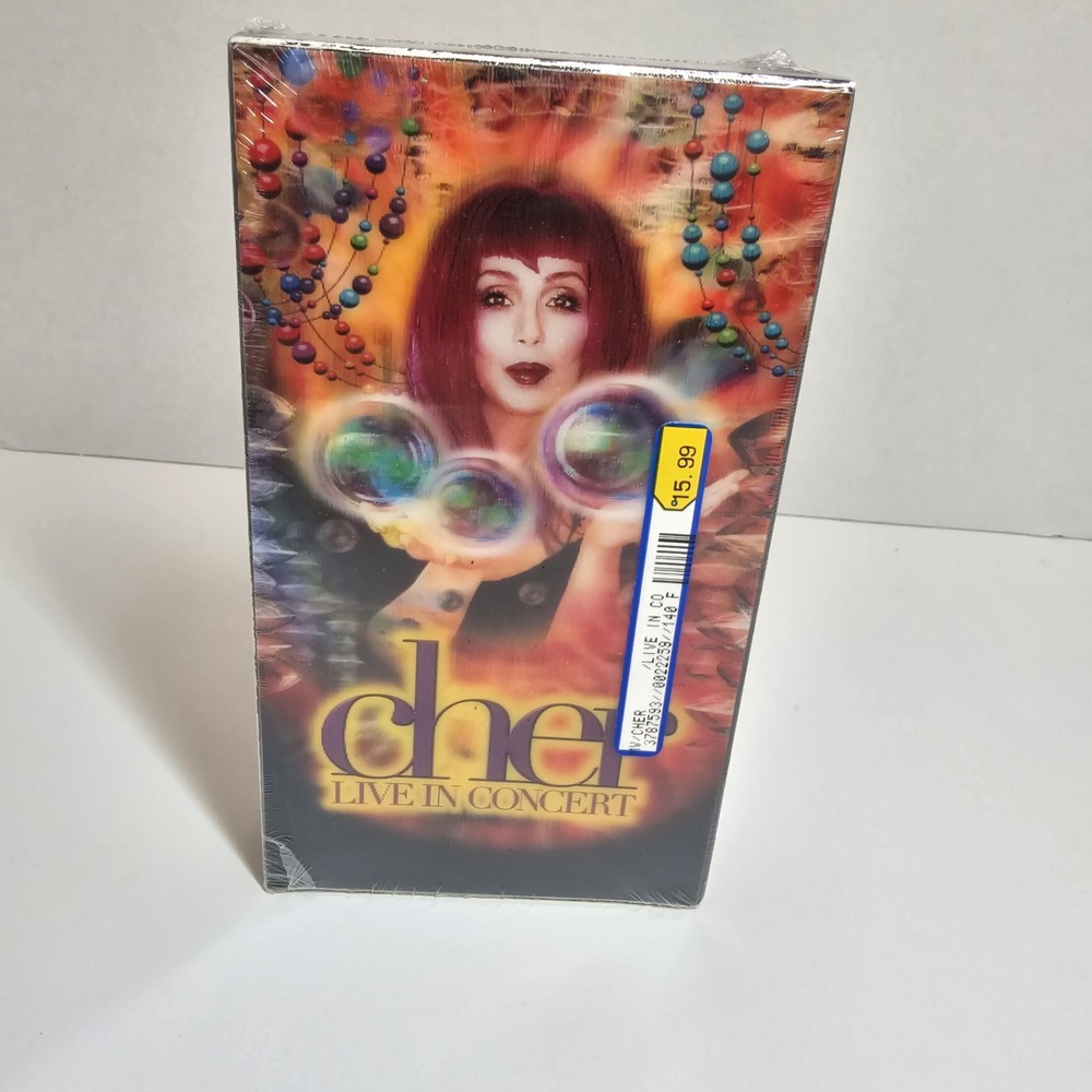 Vintage Cher‎ Live In Concert Sealed VHS HBO 90s Pop Icon Collectible